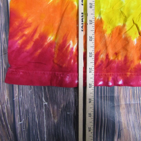 Peace Love & Sandy Feet Shirt Mens Medium Rainbow Tie Dye Long Beach Island - Picture 6 of 6